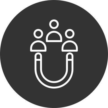 Bir Müşteri Edinme simgesinin vektör illüstrasyonu