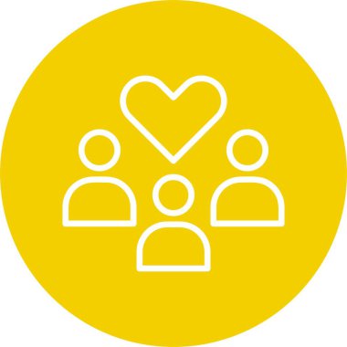 Topluluk simgesi, renk vektörü illüstrasyonu