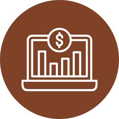 Bilgisayarı dolar işareti ve grafik grafiğiyle açtı. Ücretli Trafik