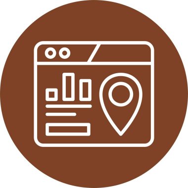 Soyut renk haritası konum vektörü simgesi