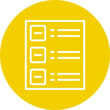 Kontrol listesi vektör simgesi. Basit tasarım çizimi