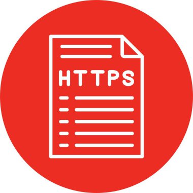 Https simgesi, basit vektör illüstrasyonu