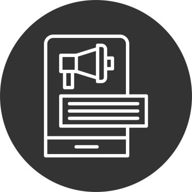 Mobil Reklamcılığın basit doğrusal resmi