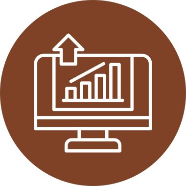 Büyüme stratejisi çizimi. ekrandaki grafik 