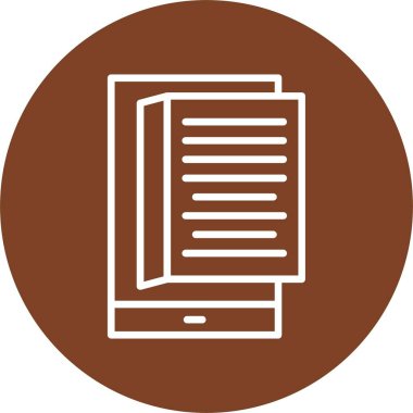 E-kitap, basit web simgesi illüstrasyonu 