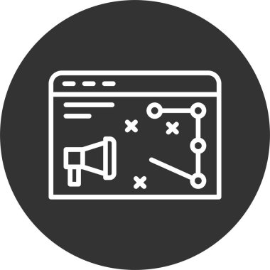 Modern dijital strateji simgesinin vektör çizimi