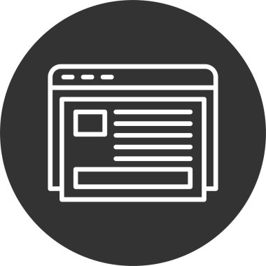 Günlük simgesinin temel doğrusal çizimi