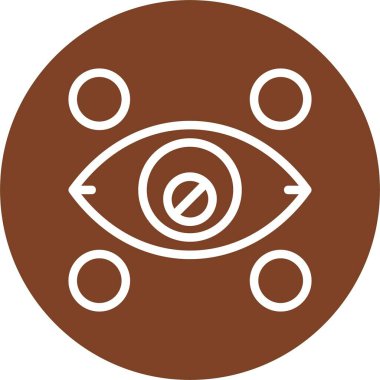 Renk körlüğü konsepti, göz simgesi çizimi 