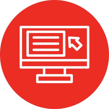 Oklu ekran okuyucu uygulaması. Basit web illüstrasyonu 