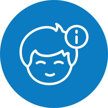 Man avatar illüstrasyon ve Bilgi simgesi
