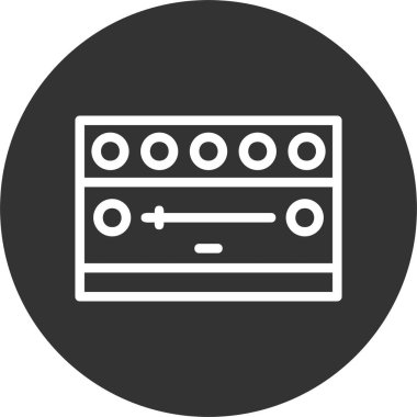 Düğmeli bildirim çubuğu, basit simge illüstrasyonu 