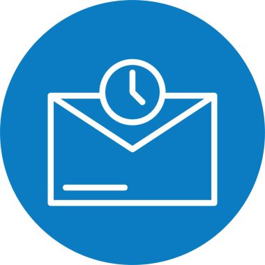 Uygulama veya web sayfası için zarf ve saat alarm simgesi 