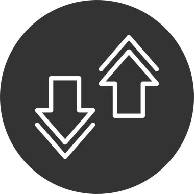 Basit web simgelerini genişlet. İki ok yukarı aşağı hareket ediyor. 