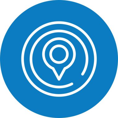 Location Pin 'in temel doğrusal çizimi 