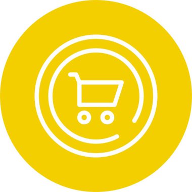 Cart simgesinin basit vektör resmi