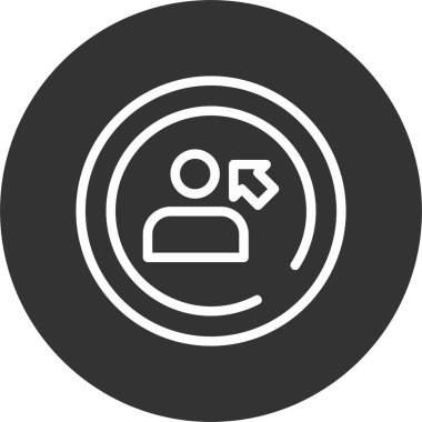 Simgede İşaretin temel doğrusal illüstrasyonu