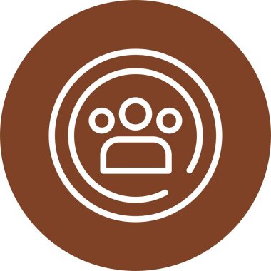 Takım üyeleri simgesinin basit satır resmi