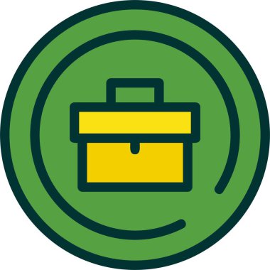 Evrak çantası ikonu. düz dizayn. vektör illüstrasyonu 