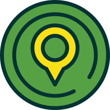 Location Pin 'in basit doğrusal çizimi 
