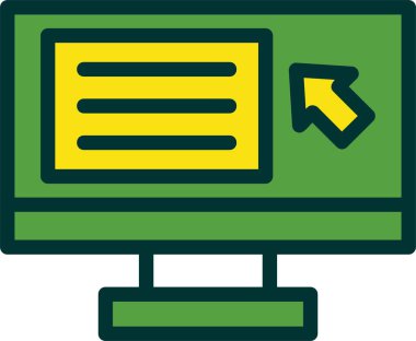 Oklu ekran okuyucu uygulaması. Basit web illüstrasyonu 