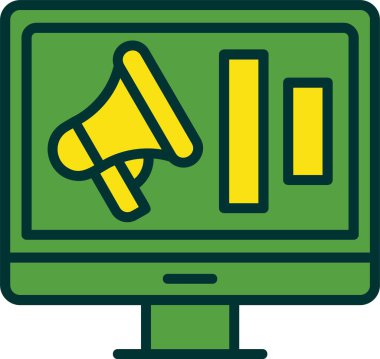 Kampanya simgesinin basit doğrusal çizimi