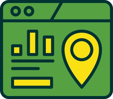 Soyut renk haritası konum vektörü simgesi