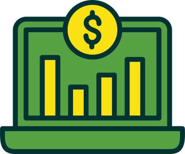 Bilgisayarı dolar işareti ve grafik grafiğiyle açtı. Ücretli Trafik