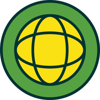 dünya simgesi, basit web illüstrasyonu