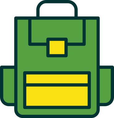 backpack bag icon for app or web page  clipart