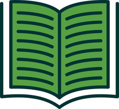 açık kitap, basit web simgesi illüstrasyonu 