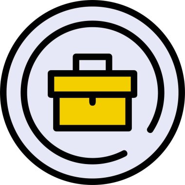 Evrak çantası ikonu. düz dizayn. vektör illüstrasyonu 