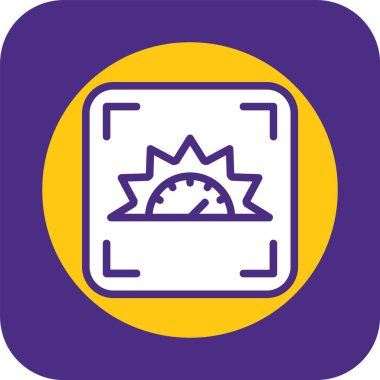 Focus gösterge simgesinin basit doğrusal resmi