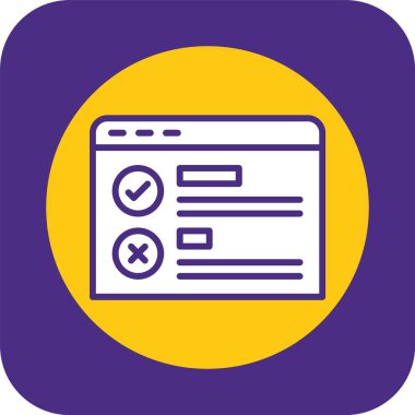 çevrimiçi araştırma simgesi vektör illüstrasyonu