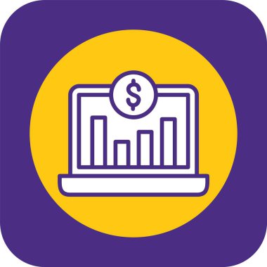 Bilgisayarı dolar işareti ve grafik grafiğiyle açtı. Ücretli Trafik