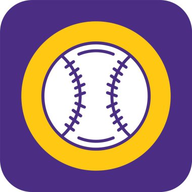 Beyzbol ikonu. Basit web logosu 
