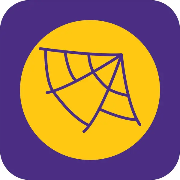 Spider Web simple illustration for web page — Illustration Spider Web Simple Illustration Web Page — Stock Vector
