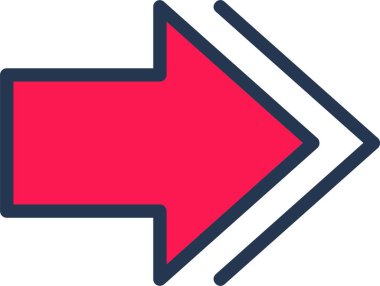 Basit bir web illüstrasyonu. ok ile simge