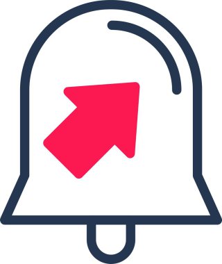 Basit bir ikon. Oklu çanın web illüstrasyonu 