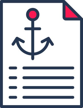 Anchor Metin Ağı simgesi basit illüstrasyon