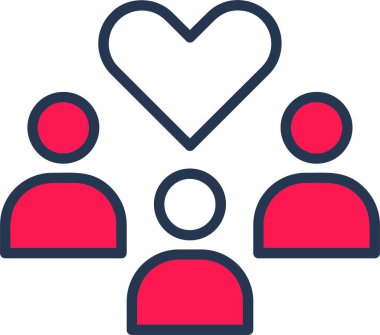 Topluluk. Web simgesi basit illüstrasyon