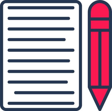 Metin yazarı. Web simgesi basit illüstrasyon