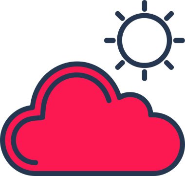 İyi Hava ikonu vektör illüstrasyonu