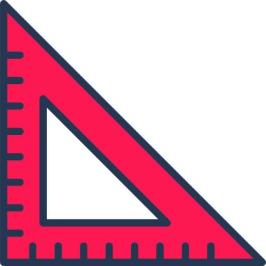 üçgen cetvel tasarım vektörü