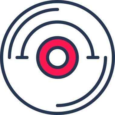 kompakt disk simgesi, vektör illüstrasyonu basit tasarım