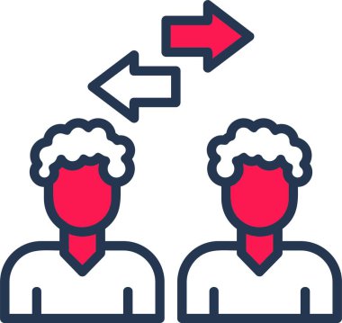 Konferans web simgesi, basit vektör illüstrasyonu