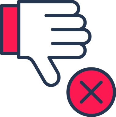 Baş parmak hareketi simgesi. Hoşlanmamak