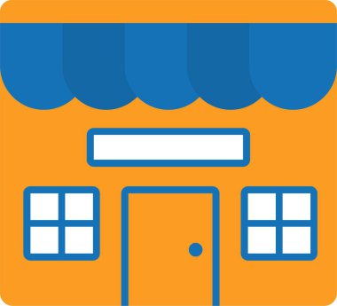  basit vektör izole edilmiş dükkan simgesi