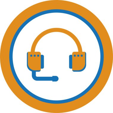 Kulaklığın temel doğrusal görüntüsü, destek simgesi