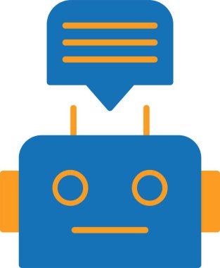 Chatbot Web simgesi vektör illüstrasyonu