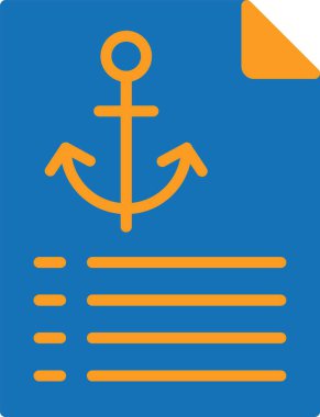 Belge üzerindeki Anchor vektör illüstrasyonuName